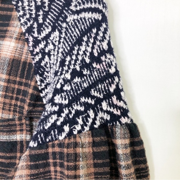 Free people, fire side nights, plaid flannel button down shirt - Picture 5 of 11